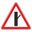 Дорожный знак 2.3.4 «Примыкание второстепенной дороги справа» (металл 0,8 мм, I типоразмер: сторона 700 мм, С/О пленка: тип А коммерческая)